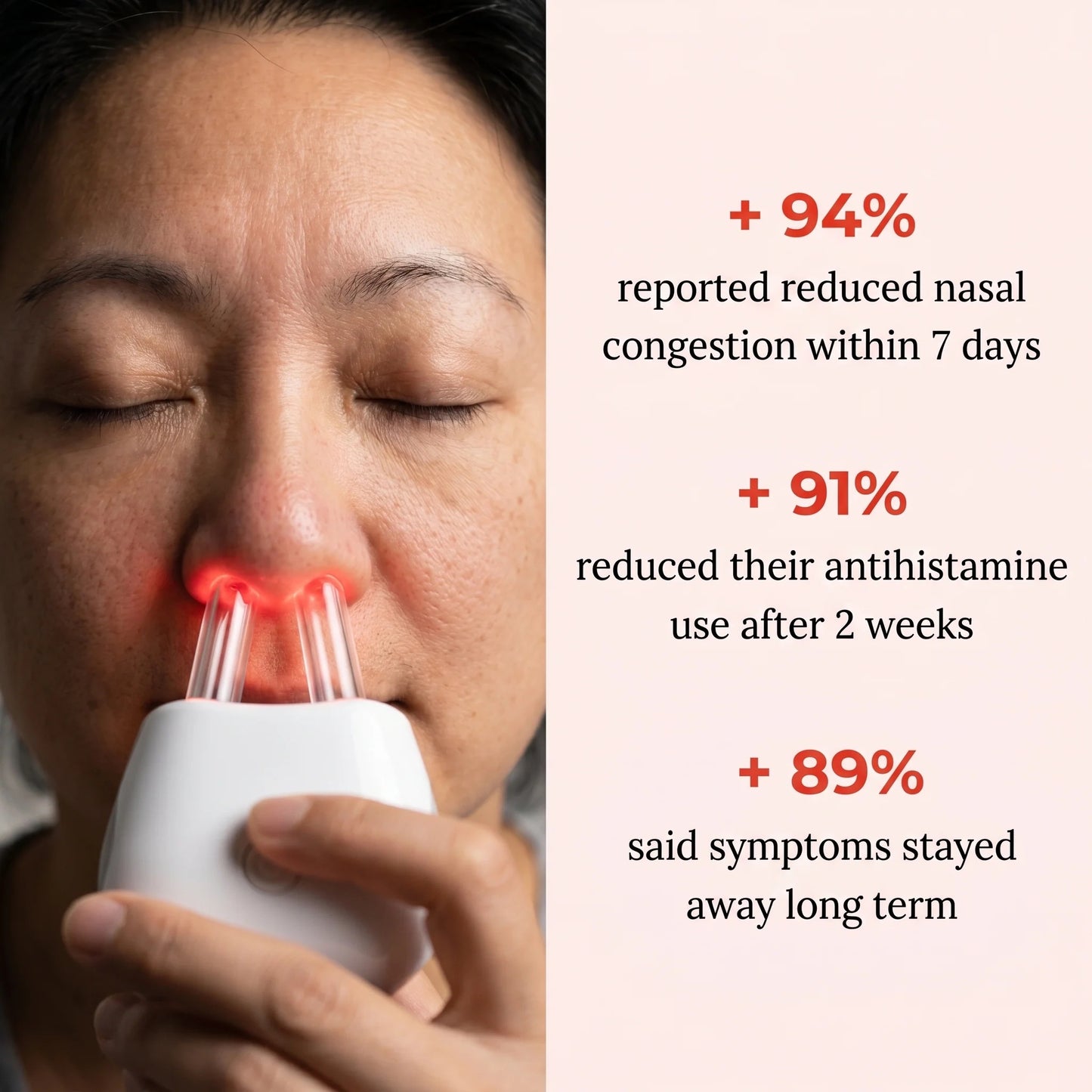 Red Light Therapy Nasal Device for Allergy & Congestion Relief