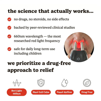 Red Light Therapy Nasal Device for Allergy & Congestion Relief