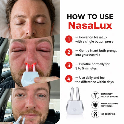 Red Light Therapy Nasal Device for Allergy & Congestion Relief