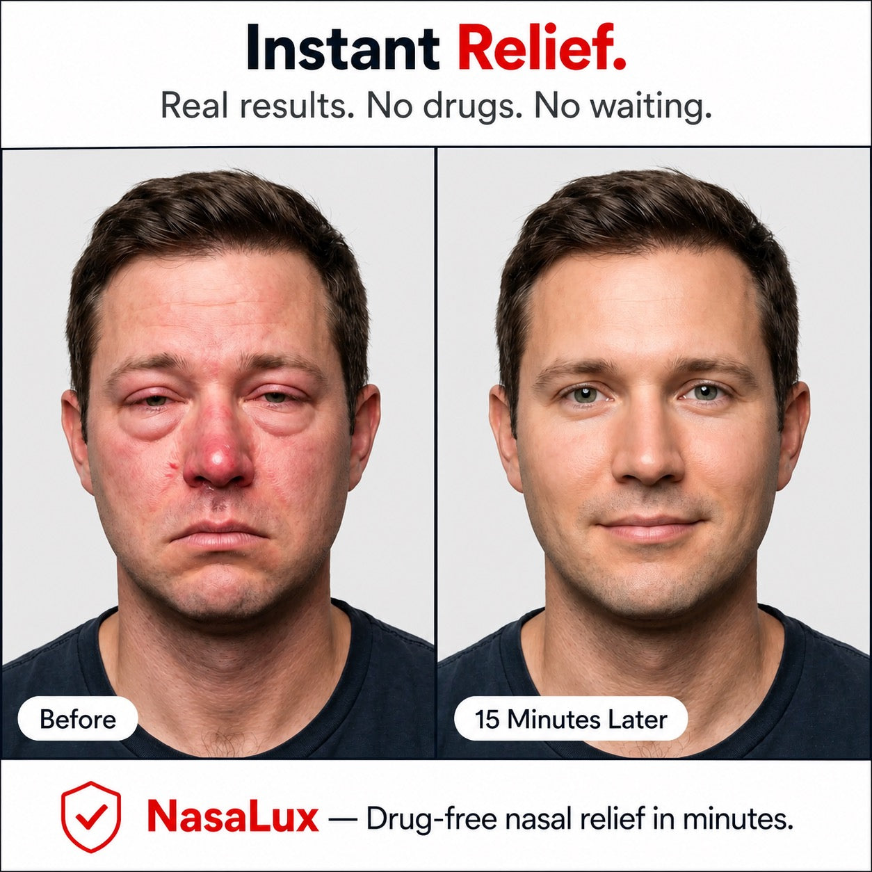 Red Light Therapy Nasal Device for Allergy & Congestion Relief